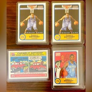 Carmelo Anthony 2003 Topps Bazooka Basketball Rookie Cards Set of 4 Cards